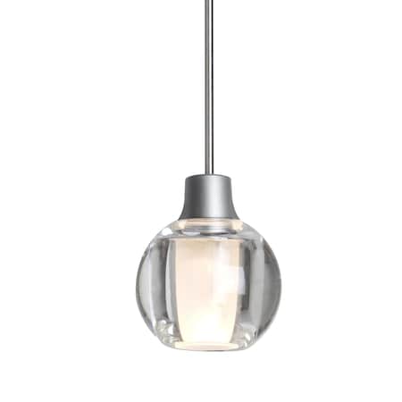 Besa Lighting Boca 3 Cord Pendant, Clear, Satin Nickel Finish, 1x3W LED 1XT-BOCA3CL-LED-SN